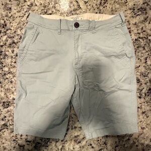Abercrombie & Fitch Men's Light Blue Flat Front Shorts